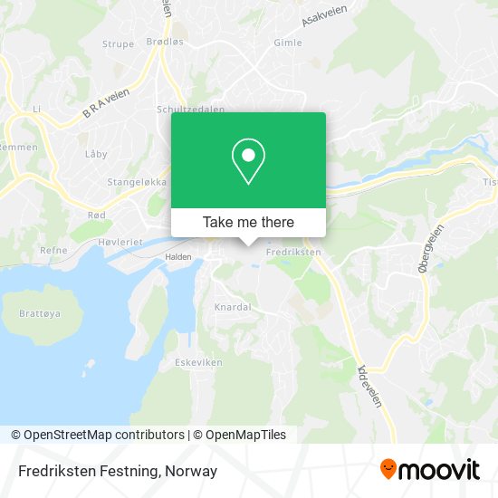 Fredriksten Festning map