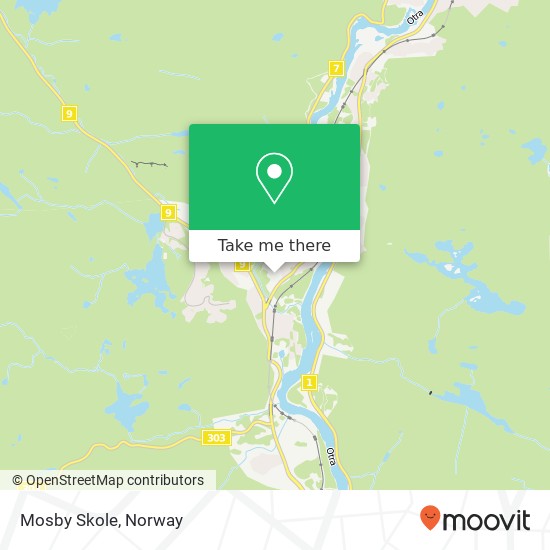 Mosby Skole map