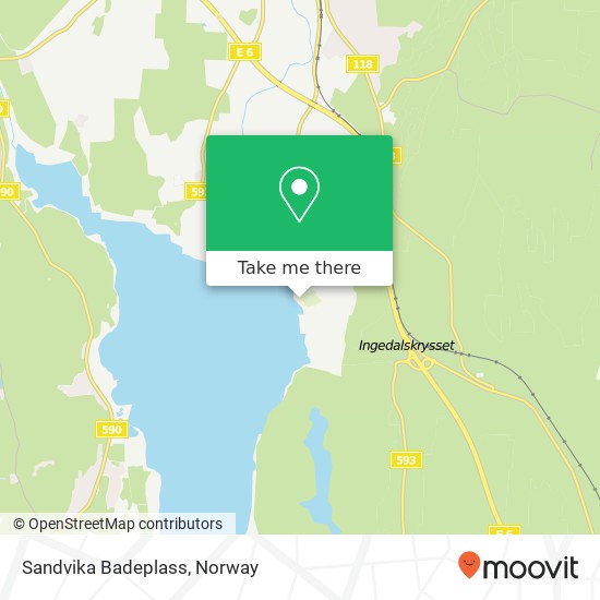 Sandvika Badeplass map