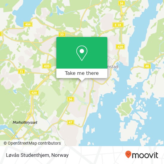 Løvås Studenthjem map