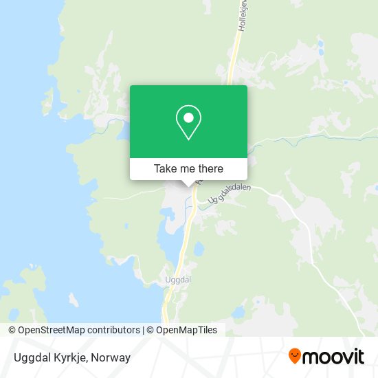 Uggdal Kyrkje map