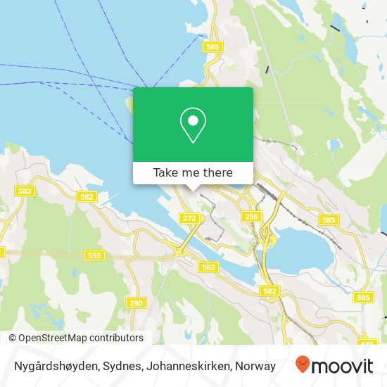 Nygårdshøyden, Sydnes, Johanneskirken map