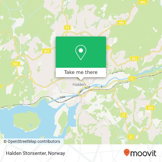 Halden Storsenter map