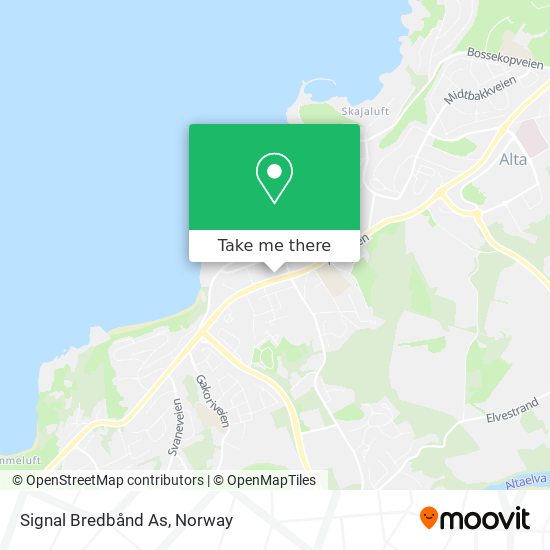 Signal Bredbånd As map