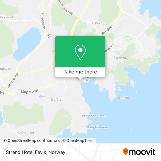 Strand Hotel Fevik map