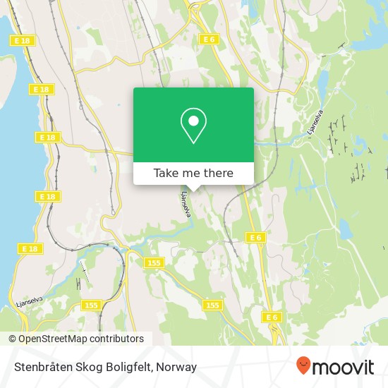 Stenbråten Skog Boligfelt map