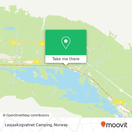 Lesjaskogvatnet Camping map