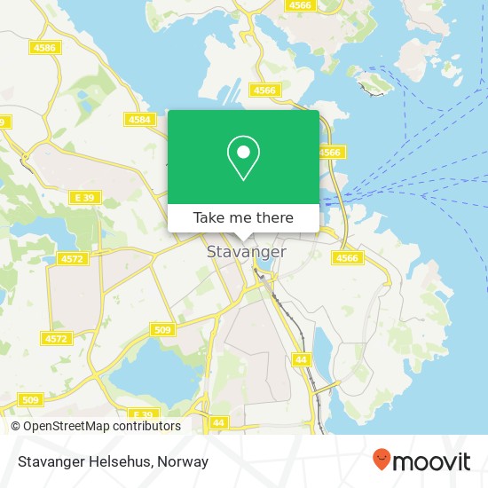 Stavanger Helsehus map