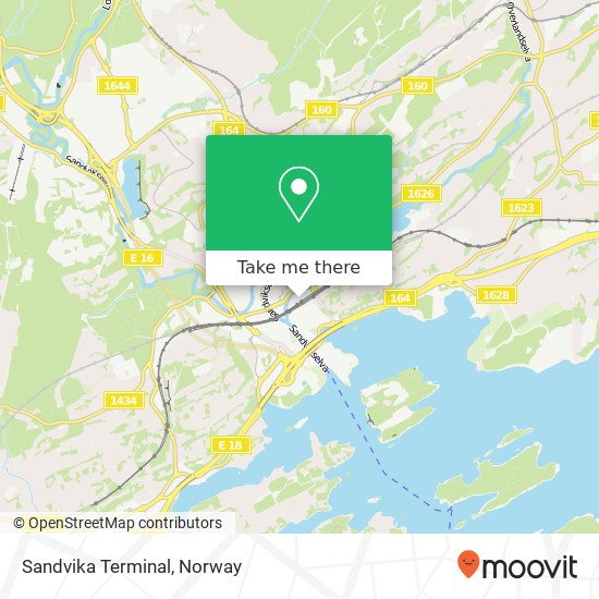 Sandvika Terminal map