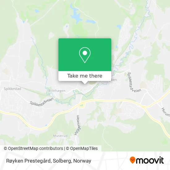 Røyken Prestegård, Solberg map