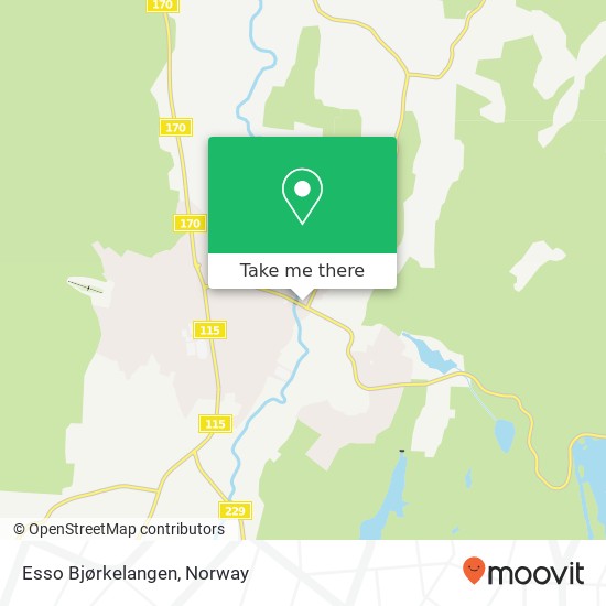 Esso Bjørkelangen map