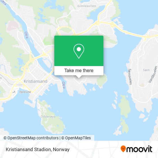 Kristiansand Stadion map