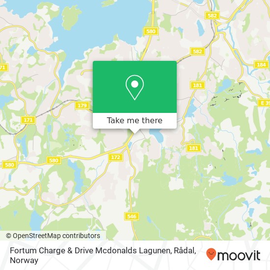 Fortum Charge & Drive Mcdonalds Lagunen, Rådal map