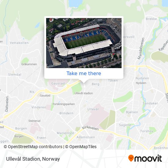 Ullevål Stadion map