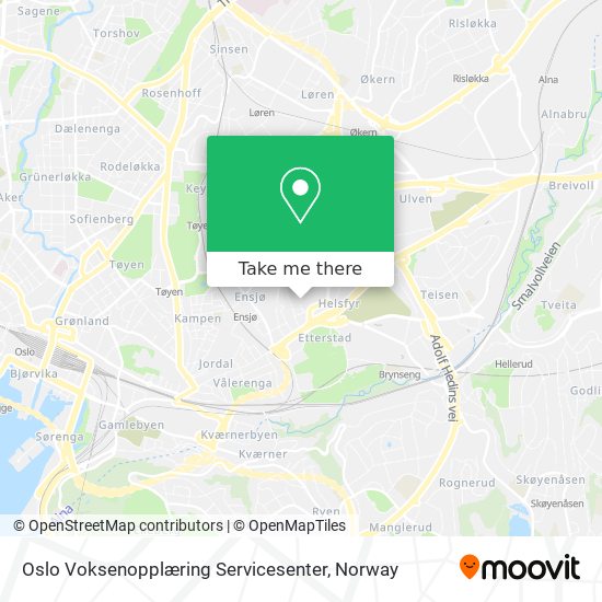 Oslo Voksenopplæring Servicesenter map