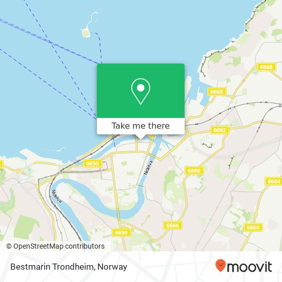 Bestmarin Trondheim map
