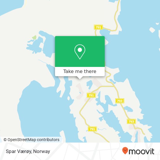 Spar Værøy map
