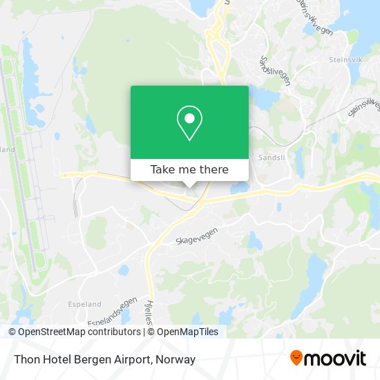 Thon Hotel Bergen Airport map
