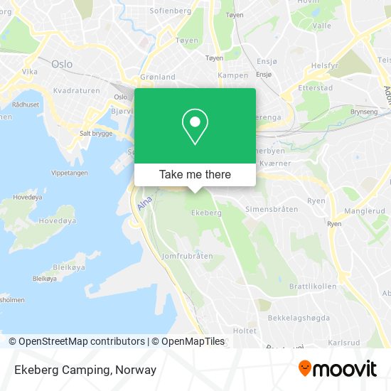 Ekeberg Camping map