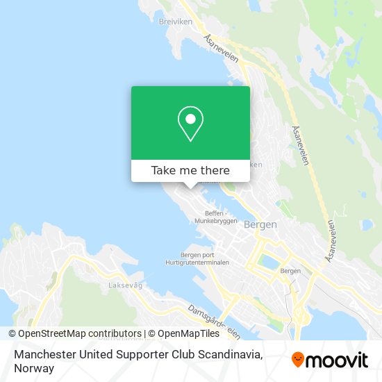 Manchester United Supporter Club Scandinavia map