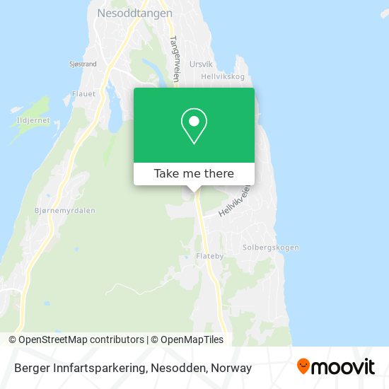 Berger Innfartsparkering, Nesodden map