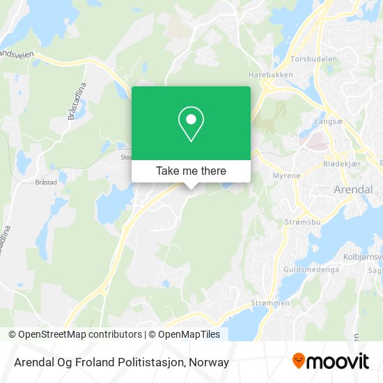 Arendal Og Froland Politistasjon map
