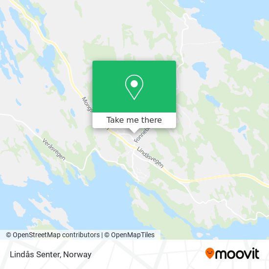 Lindås Senter map