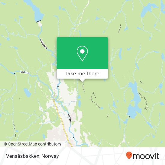 Vensåsbakken map