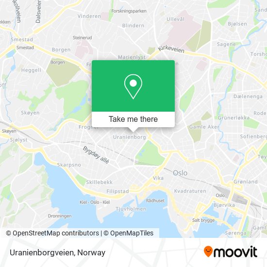 Uranienborgveien map