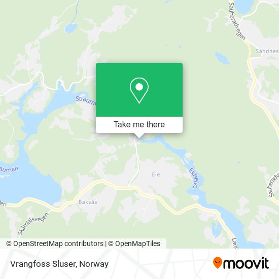 Vrangfoss Sluser map