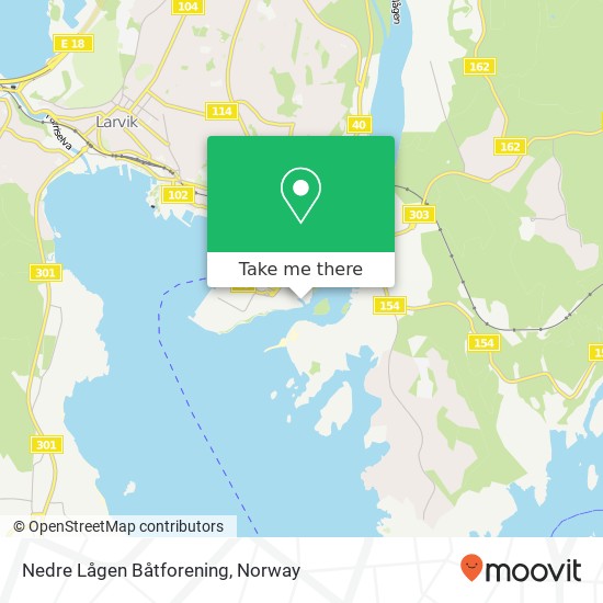 Nedre Lågen Båtforening map