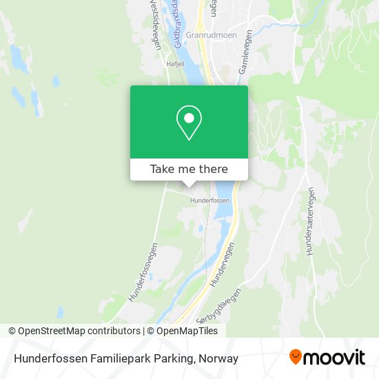 Hunderfossen Familiepark Parking map