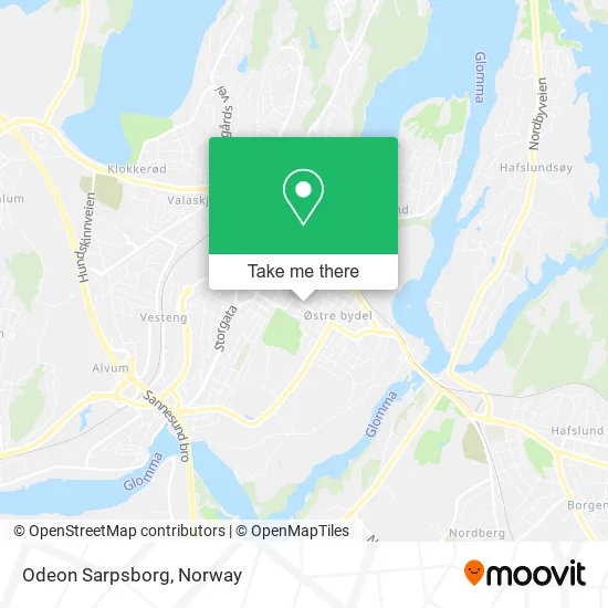 Odeon Sarpsborg map