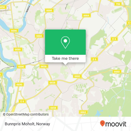 Bunnpris Moholt map