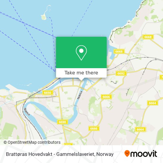 Brattøras Hovedvakt - Gammelslaveriet map