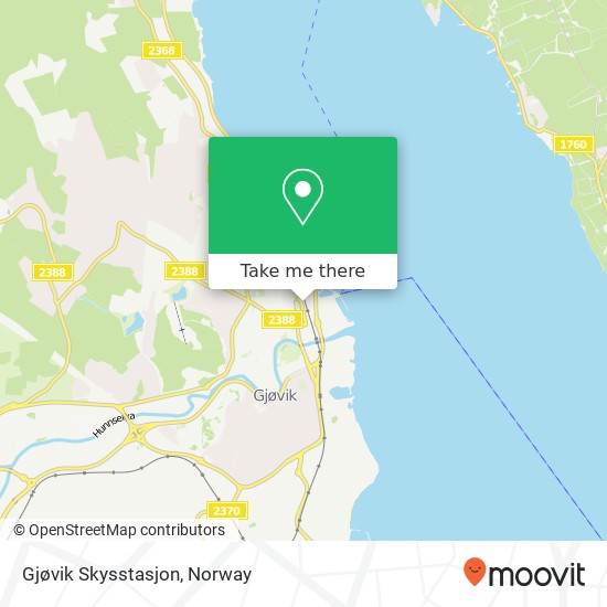 Gjøvik Skysstasjon map