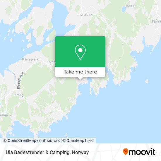 Ula Badestrender & Camping map