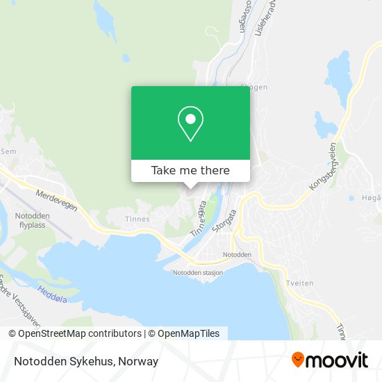 Notodden Sykehus map