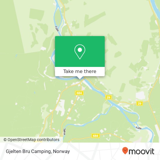 Gjelten Bru Camping map