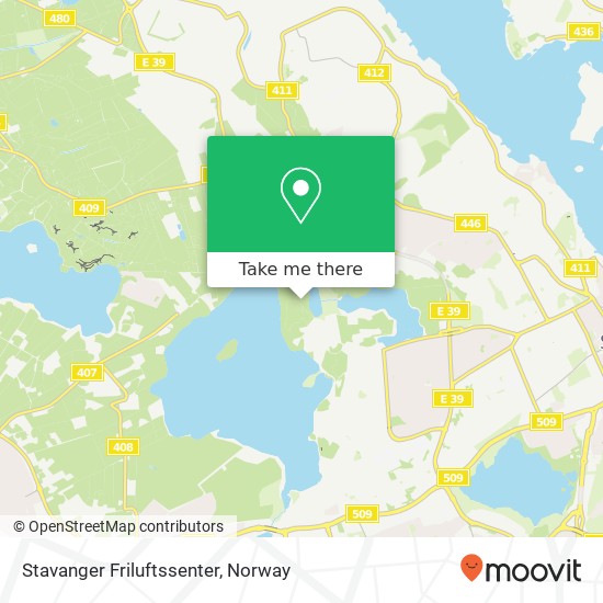 Stavanger Friluftssenter map