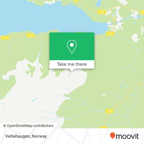 Vetlehaugen map