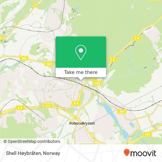 Shell Høybråten map