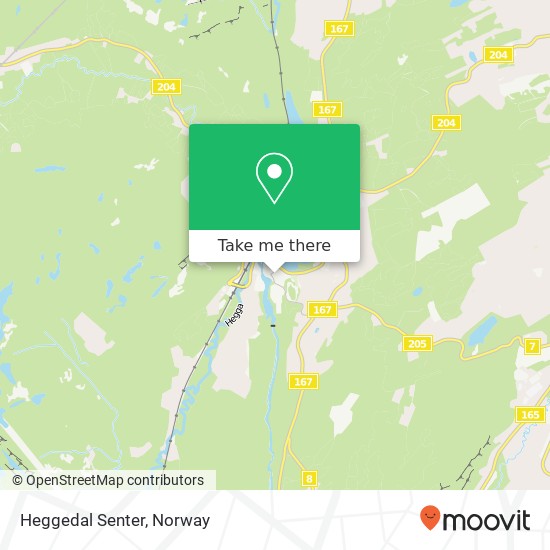 Heggedal Senter map