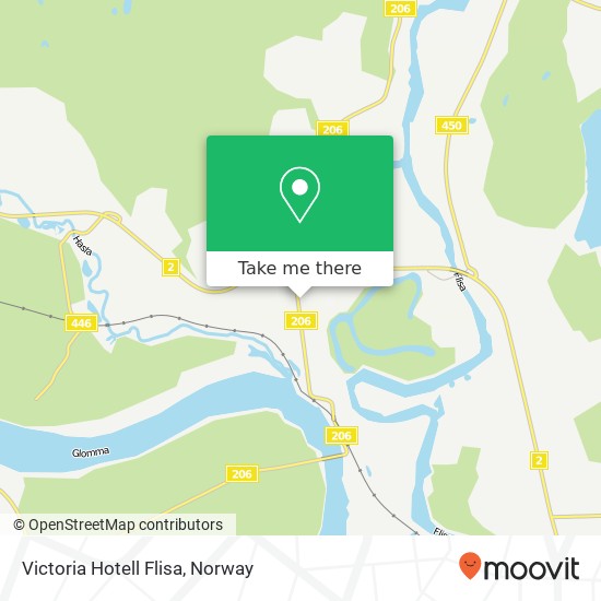 Victoria Hotell Flisa map