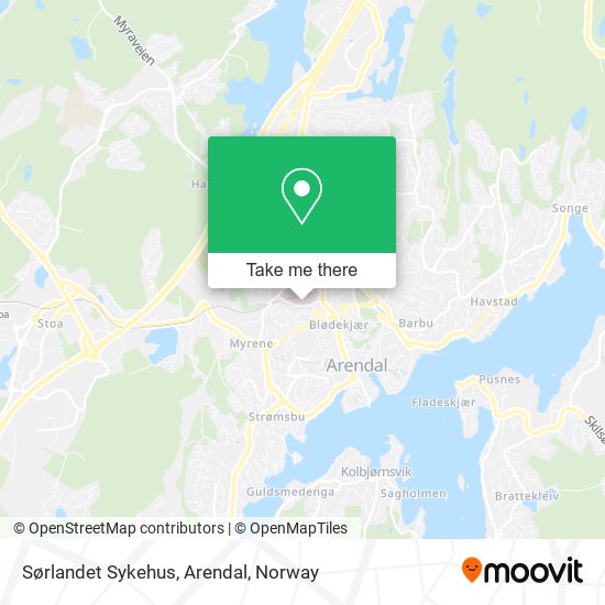 Sørlandet Sykehus, Arendal map