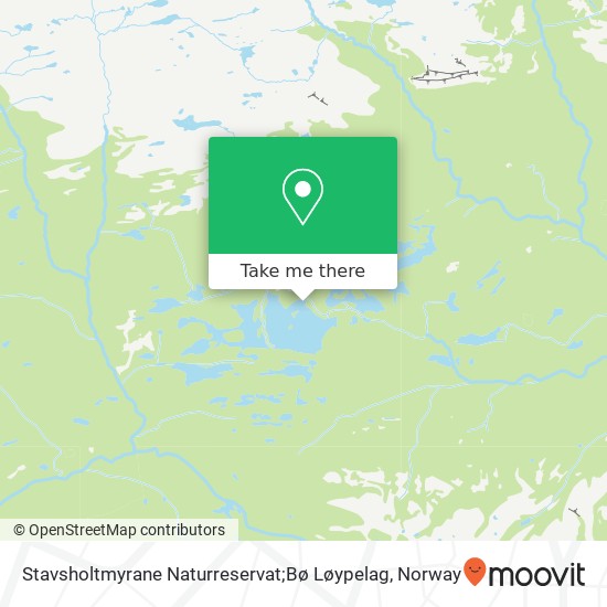 Stavsholtmyrane Naturreservat;Bø Løypelag map