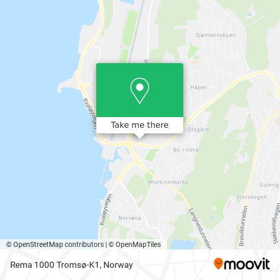 Rema 1000 Tromsø-K1 map