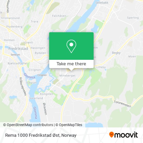 Rema 1000 Fredrikstad Øst map