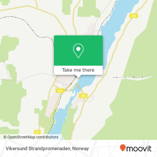 Vikersund Strandpromenaden map