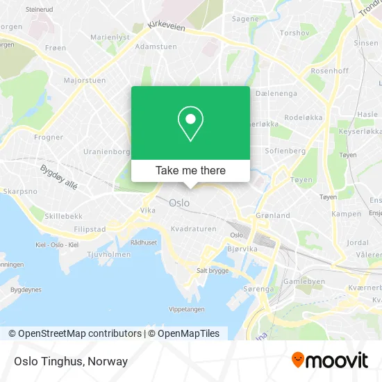 Oslo Tinghus map